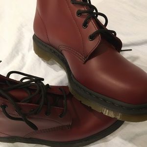 Dr. Martens Red Cherry Leather Boots
